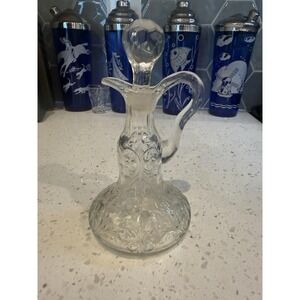 McKee Rock Crystal Clear Oil Or Vinegar Cruet EAPG Depression Glass